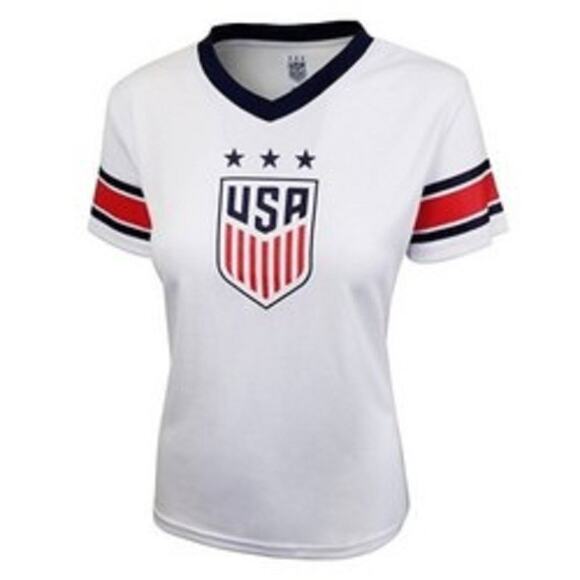 USWNT PLAYERS USA White "Morgan #13" Jersey Girls Small Soccer - Picture 1 of 4